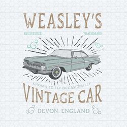 weasleys vintage car harry potter svg