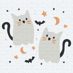 halloween cat ghost cute boo cute halloween svg