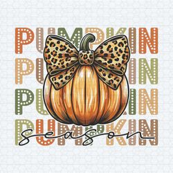 retro pumpkin season leopard bow png