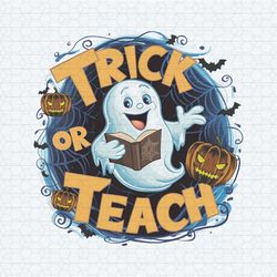 funny ghost trick or teach bookish png