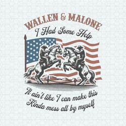wallen and malone cowboy i had some help svg