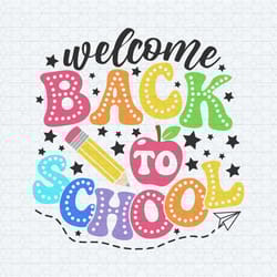 retro welcome back to school student back svg