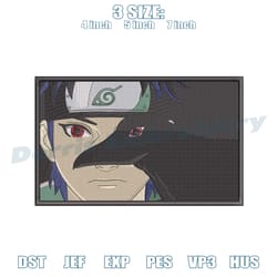 shisui uchiha and crow anime embroidery design , digital embroidery,embroidery files, digital embroidery design file