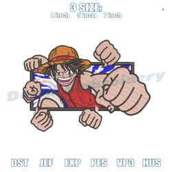 anime embroidery pattern luffy multi punch , anime embroidery, embroidery design,digital embroidery