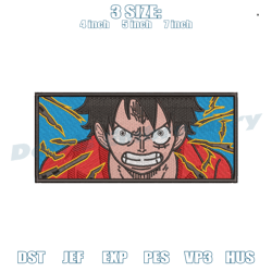 luffy haki embroidery design , anime embroidery, embroidery design,digital embroidery