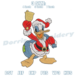 santa claus donald duck embroidery,embroidery machine files, embroidery design
