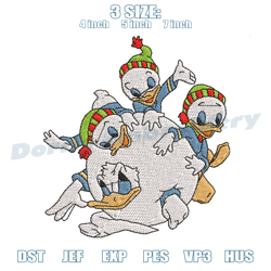 the duck tales christmas embroidery ,embroidery machine files, embroidery design