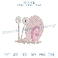 gary snail spongebob squarepants embroidery ,embroidery design, digital embroidery design file