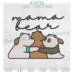 mama bear winnie the pooh friends embroidery , digital embroidery,embroidery files, digital embroidery design