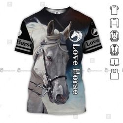 Love Horse 3D All Over Printed Clothes NR323