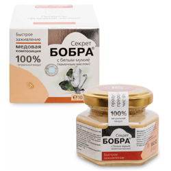 Honey composition Beaver's Secret with white mumieu Fast healing 100 g