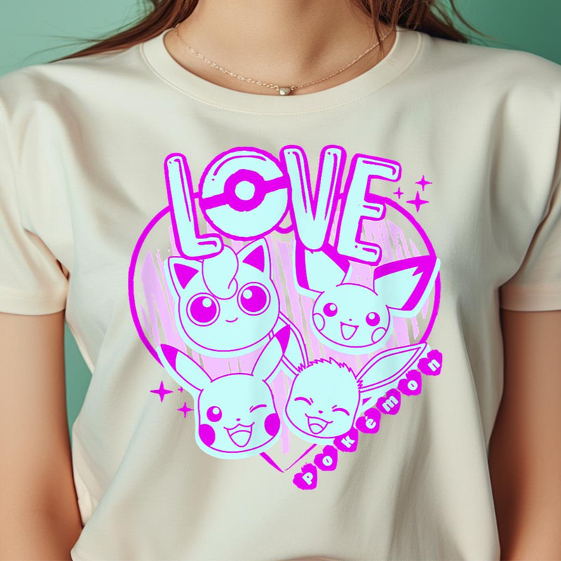 Pokémon Valentine'S Day Neon Pink Pocket Monster Sketch PNG, Pikachu PNG, Pikachu Bluey Digital Png Files.png