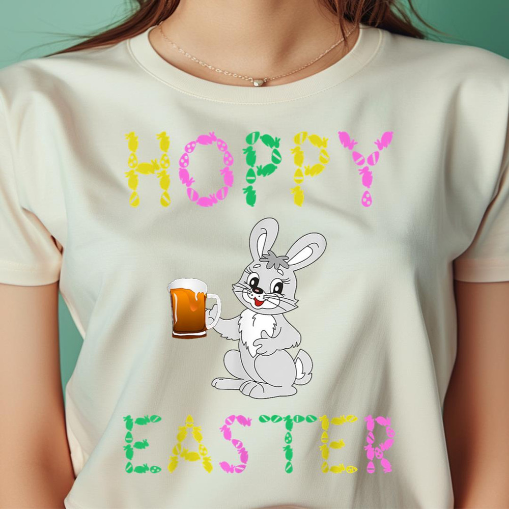 Hoppy Easter Funny Beer Drinking Alcohol Bunny PNG, Goofy PNG, North Pole Digital Png Files.jpg