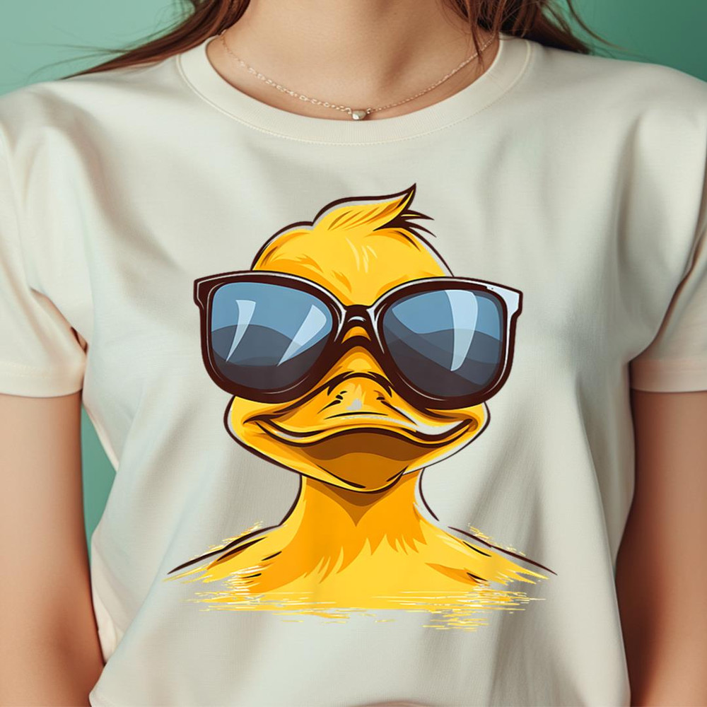 Cute Little Yellow Duck With Sunglasses PNG, The Duck PNG, Rubber Duck Digital Png Files.jpg
