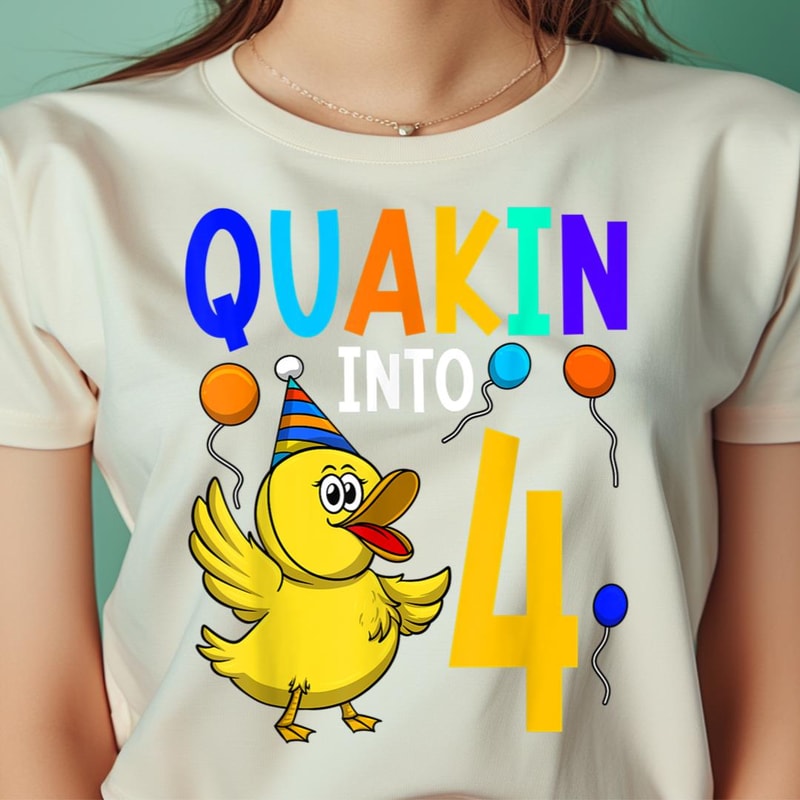 Duck Birthday For Kids 4Th Birthday PNG, The Duck PNG, Rubber Duck Digital Png Files.jpg