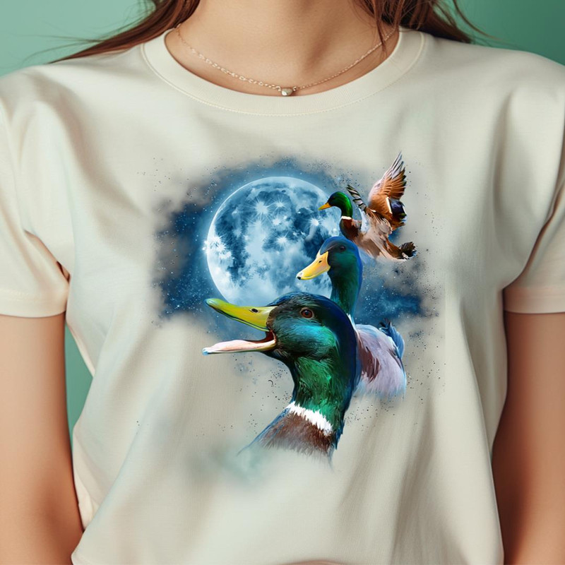 Funny Mallard Duck Howling At The Moon Duck PNG, The Duck PNG, Rubber Duck Digital Png Files.jpg