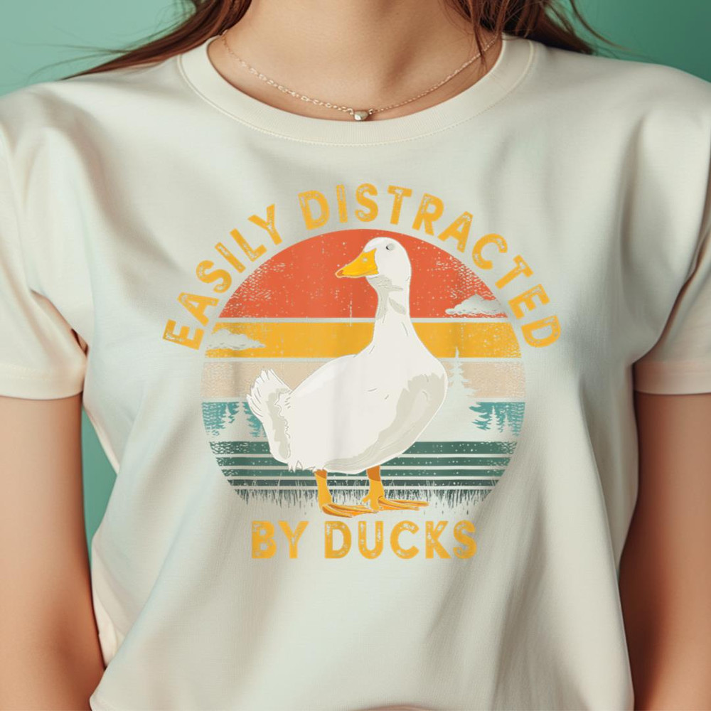 Vintage Easily Distracted By Ducks PNG, The Duck PNG, Rubber Duck Digital Png Files.jpg