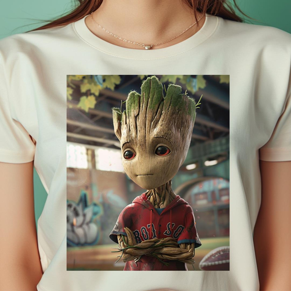 Earths Guardian Bats At Boston PNG, Groot Vs Boston Red Sox logo PNG, Groot Vs Boston Digital Png Files.jpg