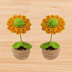 A crochet flower pot pattern