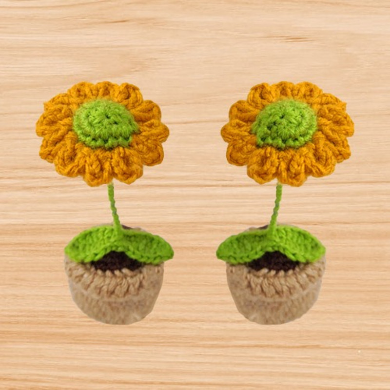 A crochet flower pot pattern