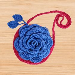 Crochet 3D flower Bag Pattern