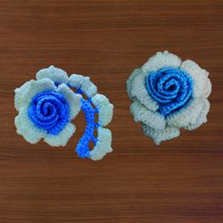 A crochet 3D flower pattern