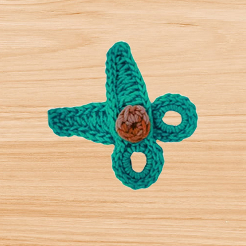 crochet scissors hair clip pattern
