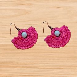 crochet half circle earrings