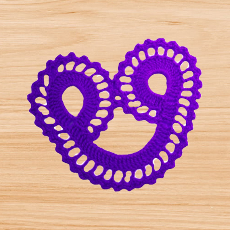 a crochet heart pattern