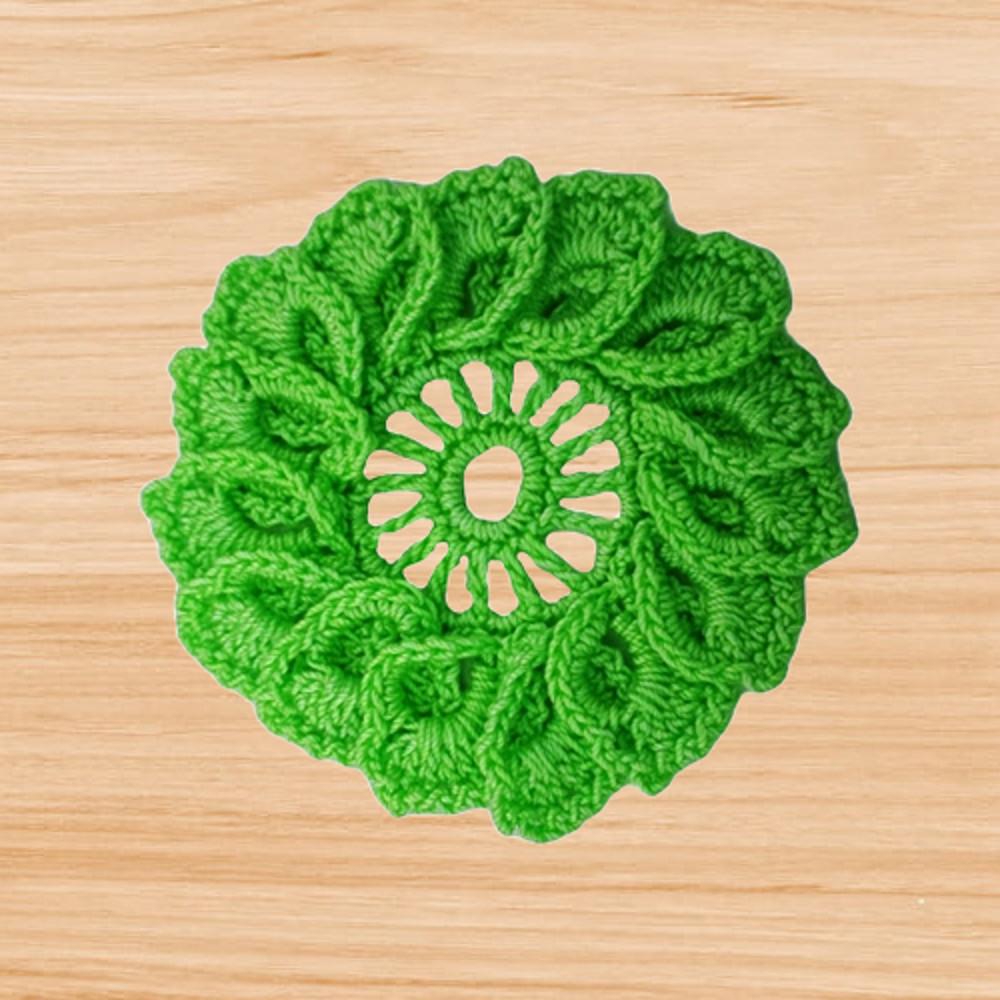 crochet 3D flower pattern