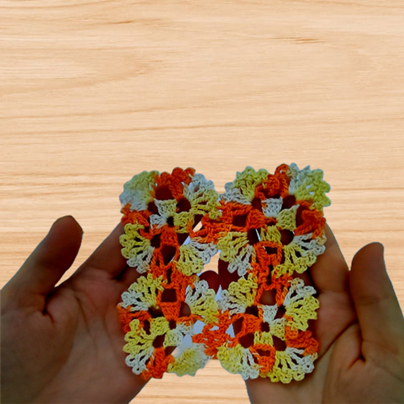 Crochet square motif pattern