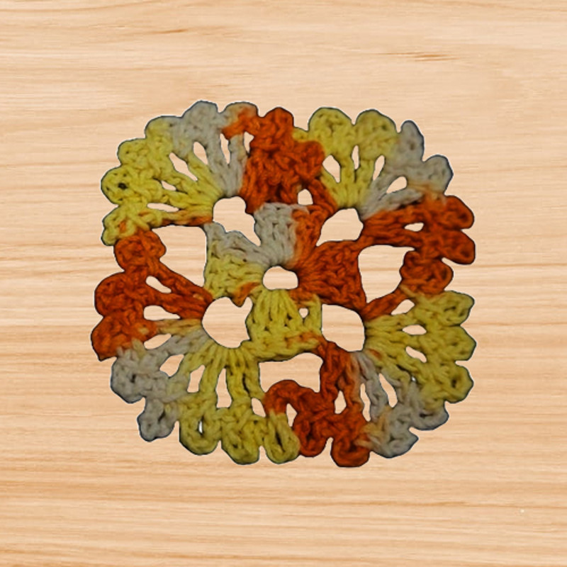 Crochet square motif pattern