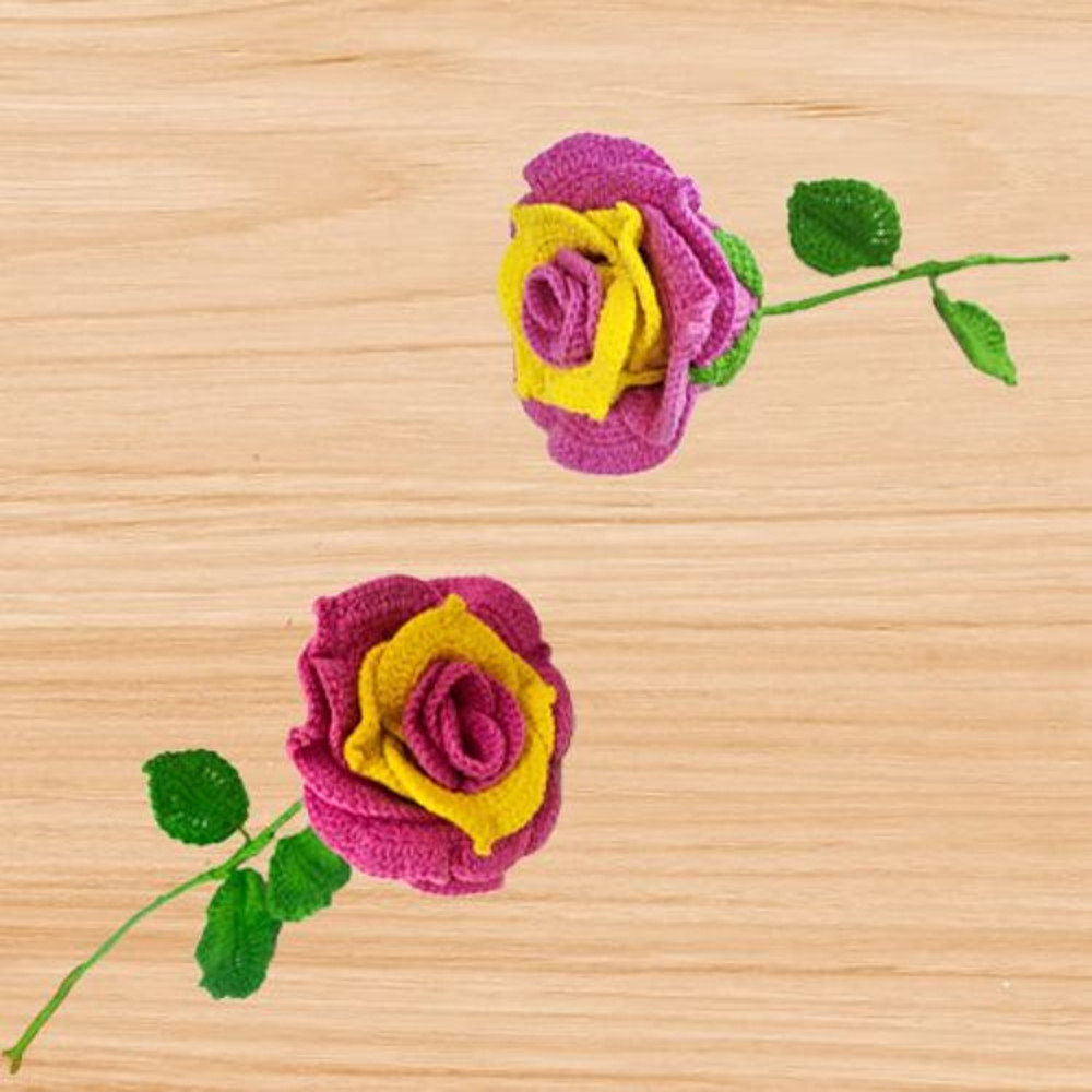 a crochet 3D flower pattern