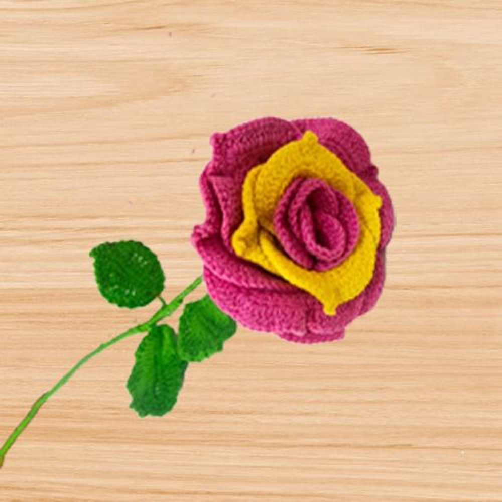 a crochet 3D flower pattern