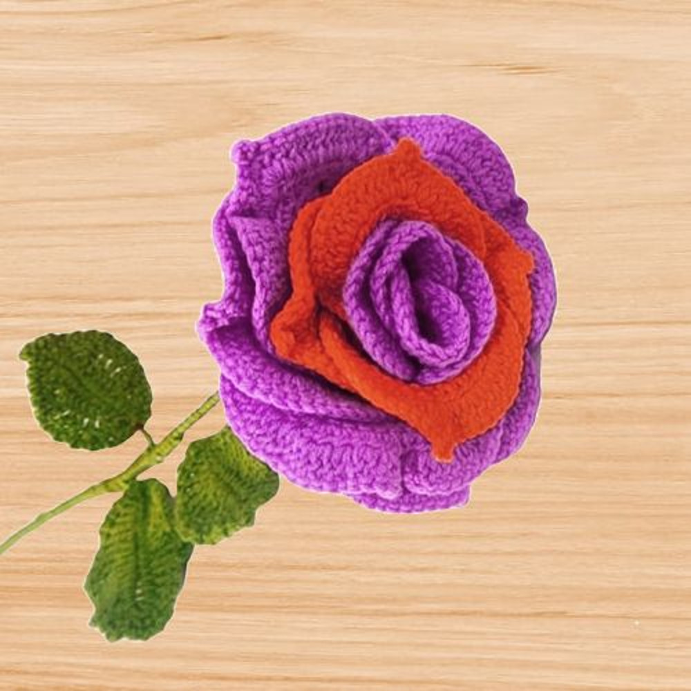 a crochet 3D flower pattern