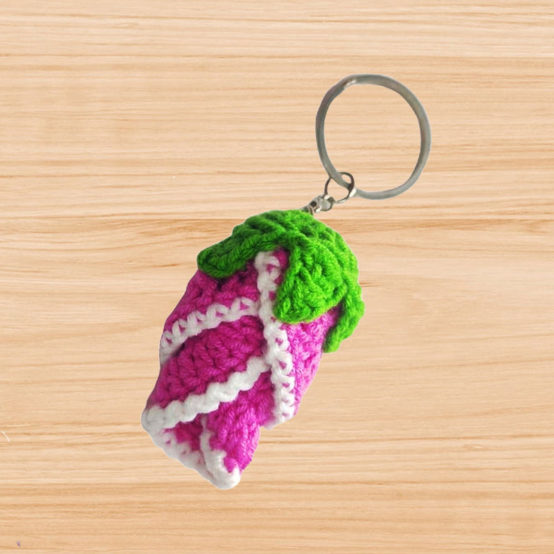 Crochet Tulip Flower Keychain pattern
