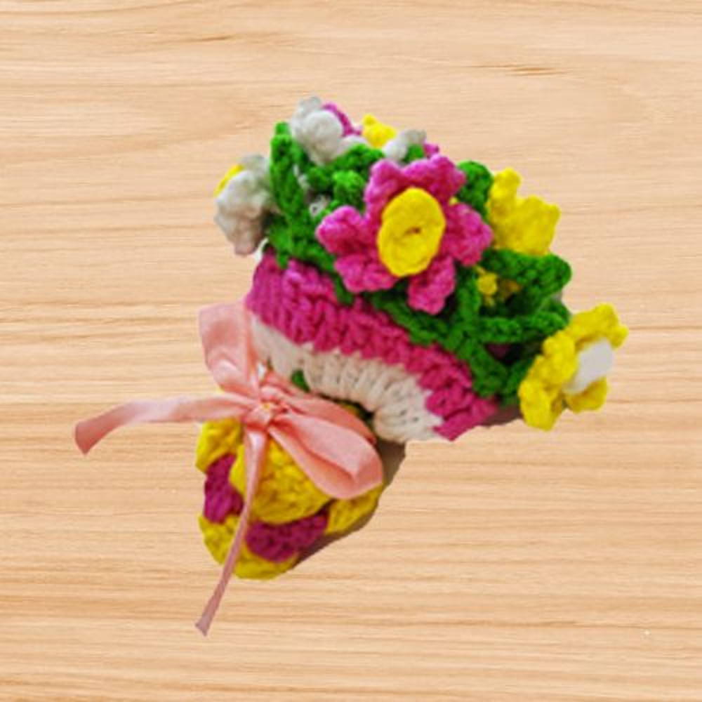 Crochet Flowers Coaster Bouquet pattern