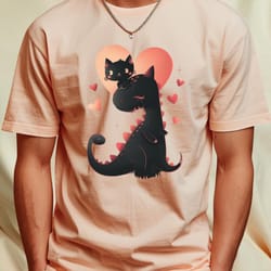 prehistoric meets purrs cat dinosaur png, riding cute png, cat dinosaur silhouette digital png files