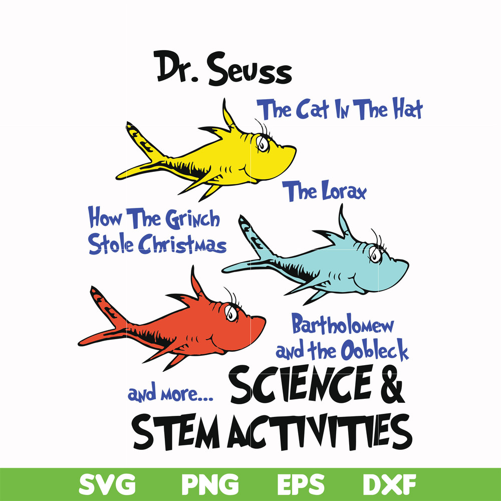 DR000125-Dr. Seuss the cat in the hat how the grinch stole Christmas and more science & stem activities svg, png, dxf, eps file DR000125.jpg