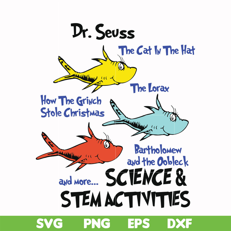 DR000125-Dr. Seuss the cat in the hat how the grinch stole Christmas and more science & stem activities svg, png, dxf, eps file DR000125.jpg