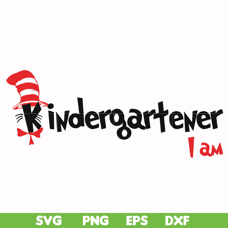 DR00065-Kindergartener I am svg, png, dxf, eps file DR00065.jpg