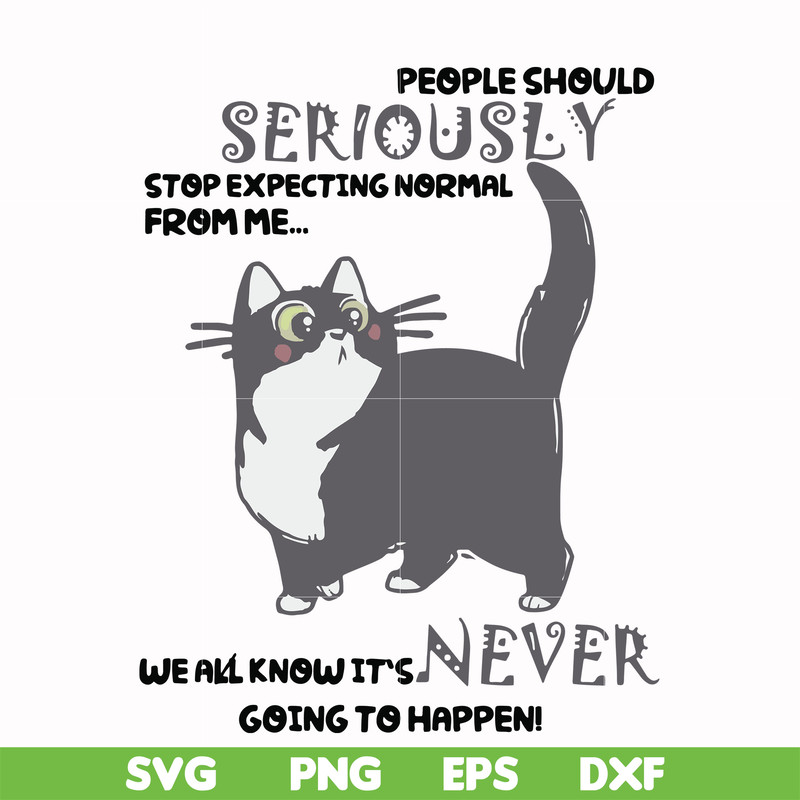 FN000123-People should seriously stop expecting normal from me we all know it's never going to happen svg, png, dxf, eps file FN000123.jpg
