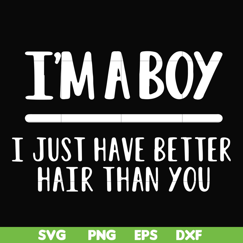 FN000394-I'm a boy I just have better hair than you svg, png, dxf, eps file FN000394.jpg