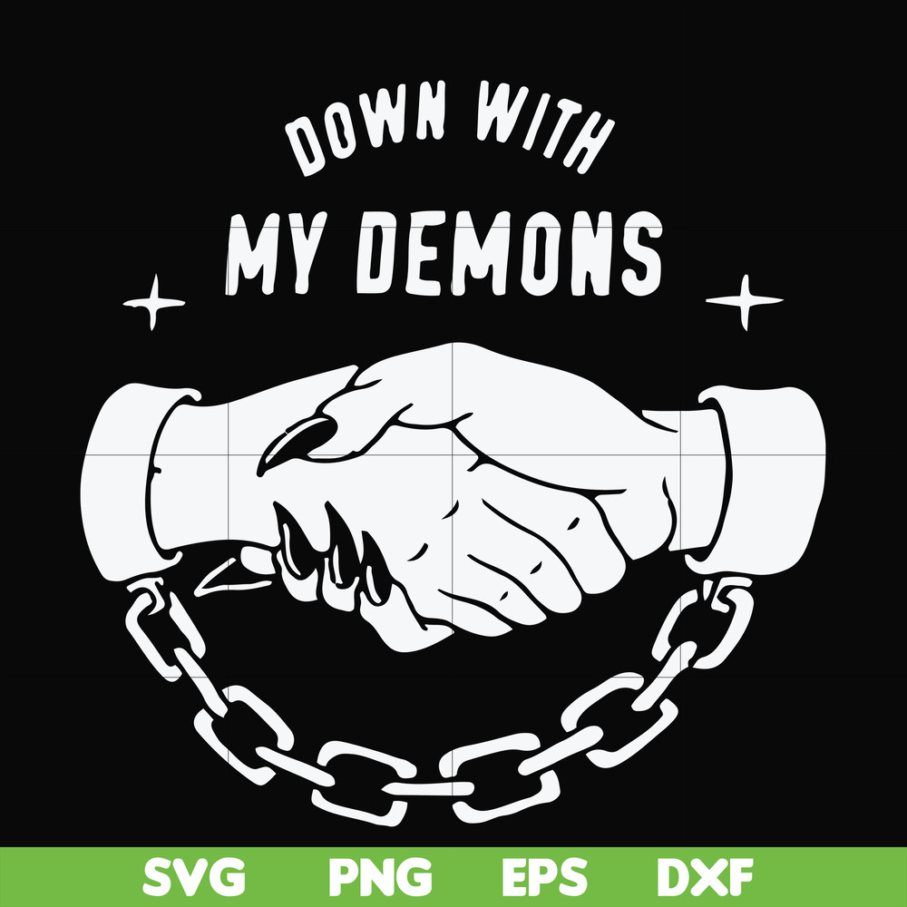 FN000697-Down with my Demons svg, png, dxf, eps file FN000697.jpg