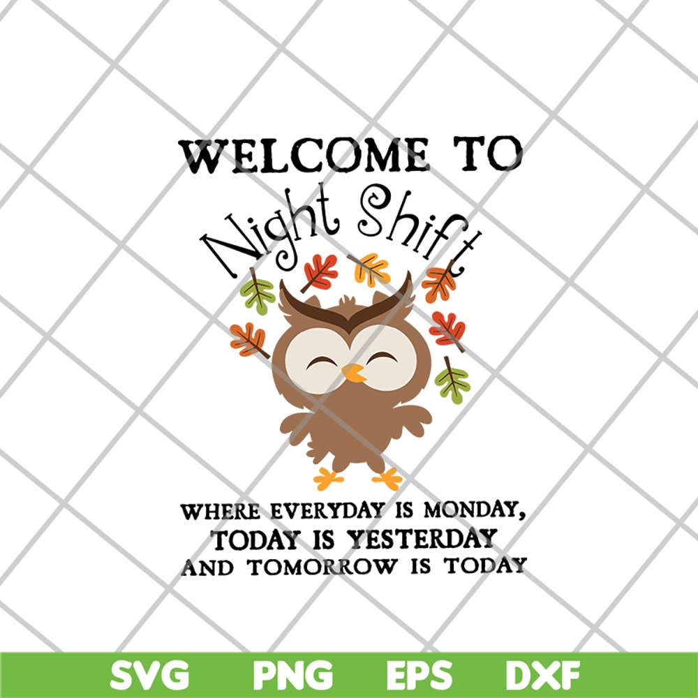 FN11062126-Owl Welcome to night svg, png, dxf, eps digital file FN11062126.jpg