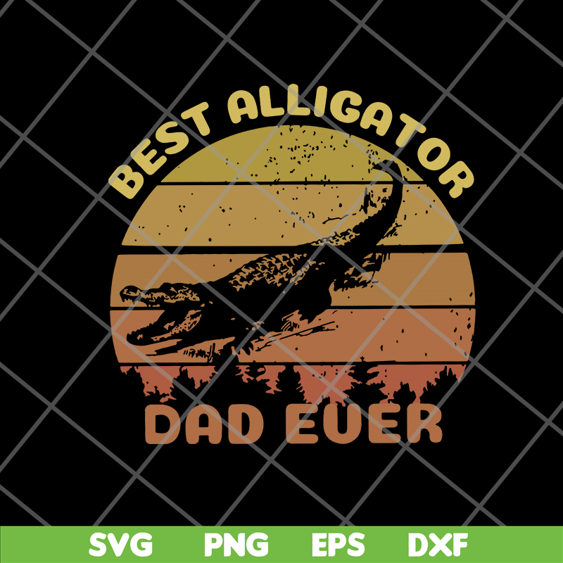 FTD01062103-Best Alligator Dad Ever Retro svg, eps, png, dxf digital file FTD01062103.jpg