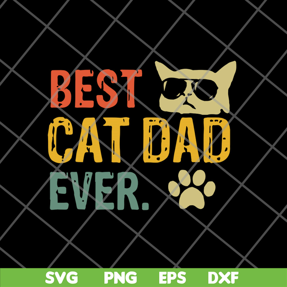 FTD01062104-Best cat dad ever svg, eps, png, dxf digital file FTD01062104.jpg