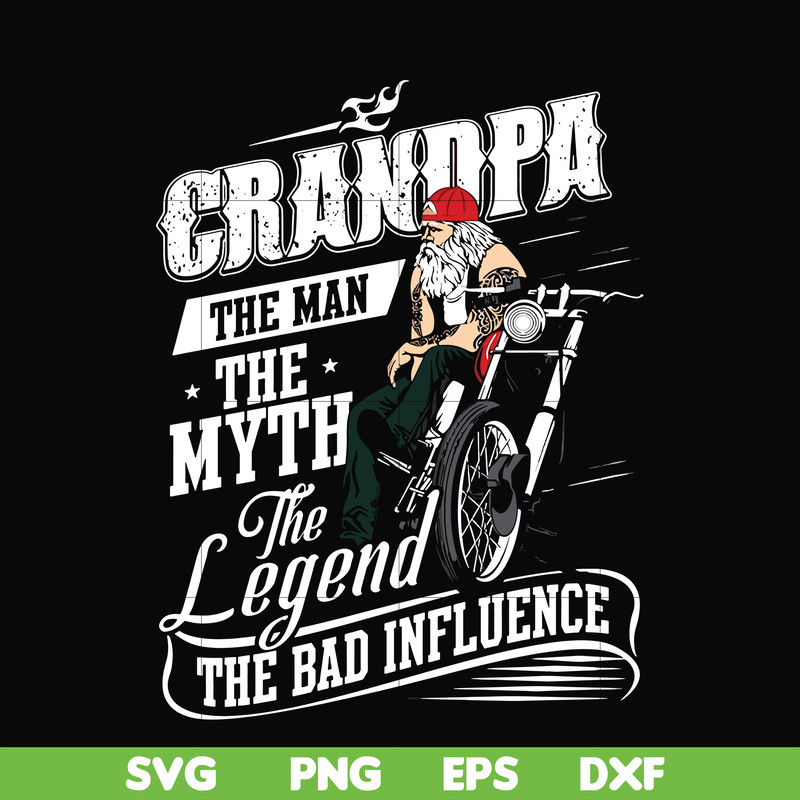 FTD47-Grandpa the man the myth the legend svg, png, dxf, eps, digital file FTD47.jpg