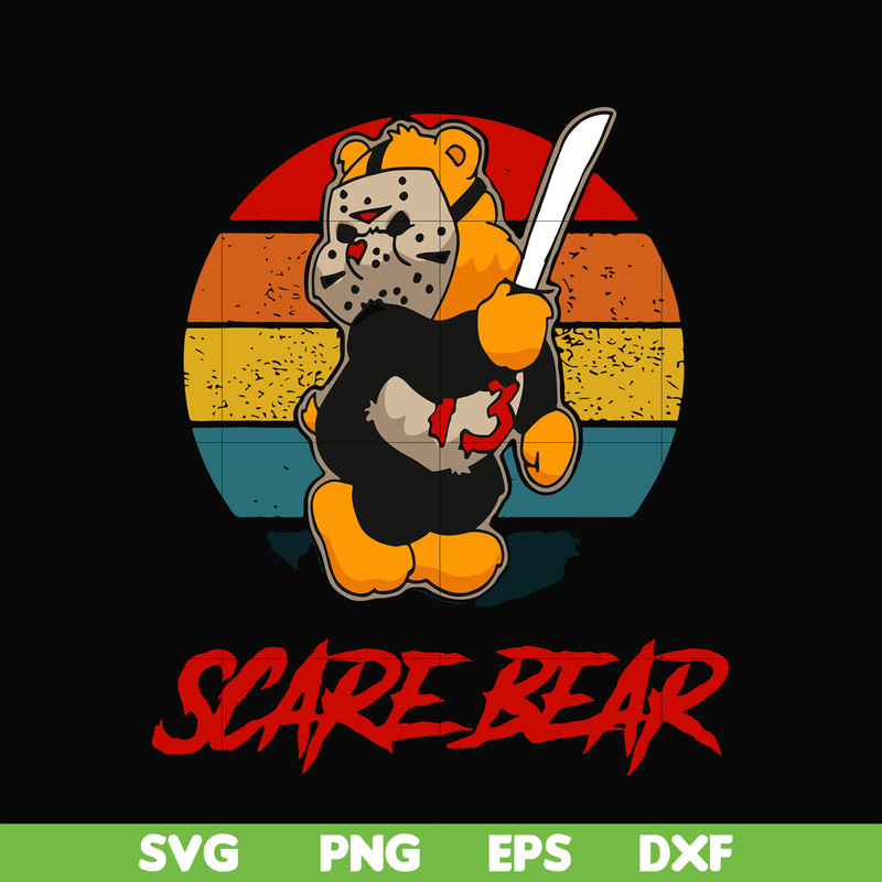 HLW0005-scare bear svg, halloween svg, png, dxf, eps digital file HLW0005.jpg