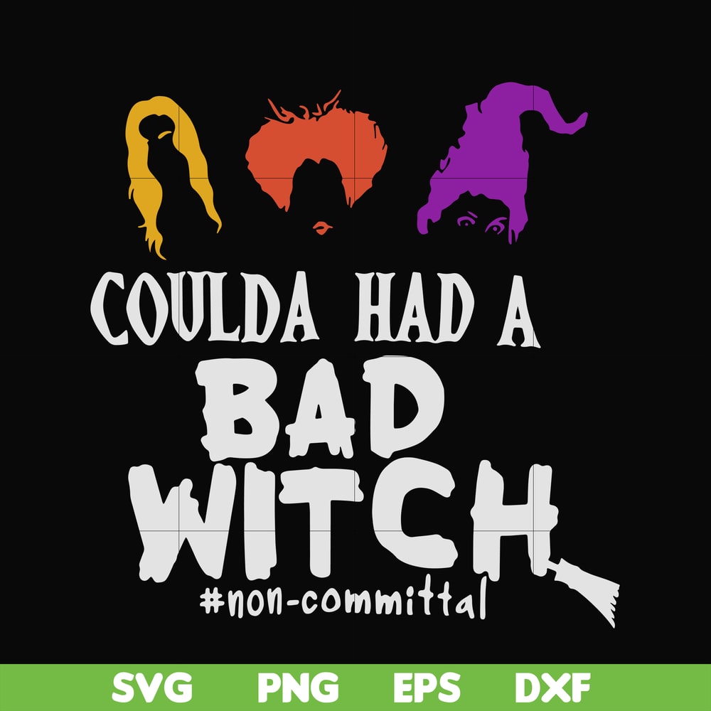 HLW0118-coulda had a bad witch svg, png, dxf, eps digital file HLW0118.jpg